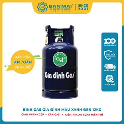 Bình Gas Gia Đình Màu Xanh Đen 12kg