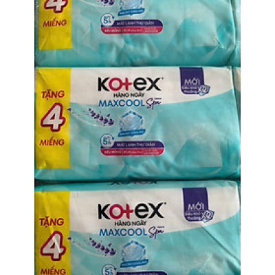 1 Gói Băng Vệ Sinh Kotex Hàng Ngày MaxCool siêu mỏng- Mỗi Gói 20 Miếng- HSD luôn mới