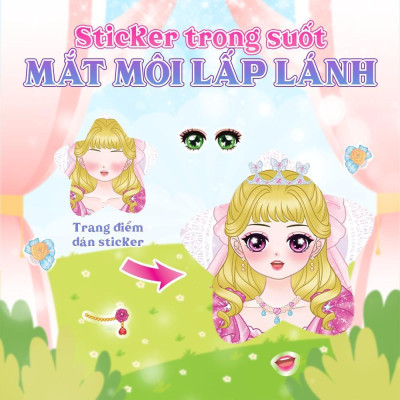 Sách - Trang Điểm Công Chúa Mia - Cô Dâu Ngọt Ngào - Tô Màu Và Bóc Dán Hơn 100+ Stickers Xinh Đẹp Cho Bé Gái - Megabook