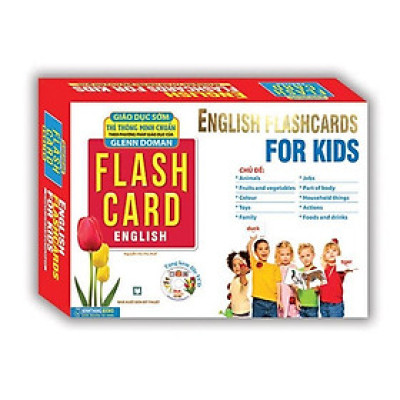 Sách - Hộp English Flashcards For Kids - Tặng 400 Câu Đố - Minh Thắng