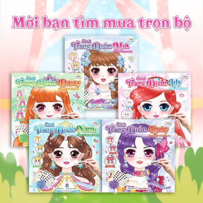 Sách - Trang Điểm Công Chúa Mia - Cô Dâu Ngọt Ngào - Tô Màu Và Bóc Dán Hơn 100+ Stickers Xinh Đẹp Cho Bé Gái - Megabook