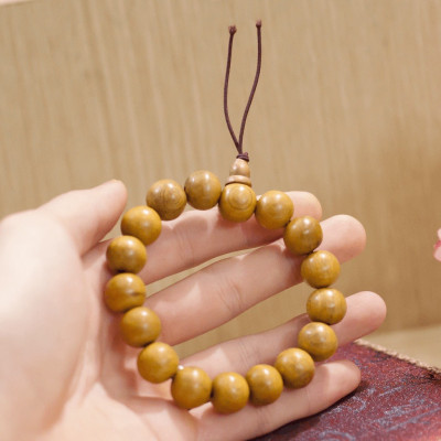 Vòng tay Chuỗi Hạt Gỗ Bách Hồ Lô Màu Vòng Đeo Tay 15 Hạt