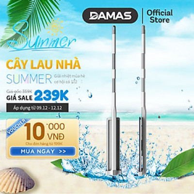 Cây lau nhà tự vắt thông minh , chổi lau nhà xoay 360 độ , có thể tự giặt , vắt khô và tự gấp gọn không cần dùng bàn tay tác động - thiết kế không phải dùng kẹp tường mà vẫn có thể dựng đứng độc lập giúp tiết kiệm không gian - DAMAS Plus M245 
