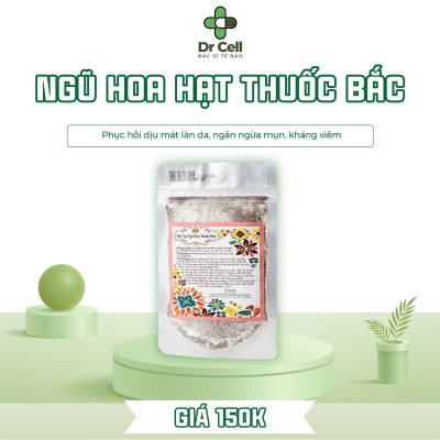 Mặt Nạ Ngũ Hoa Dr Cell 80g cấp ẩm trắng mượt da phục hồi da sau tái tạo hỗ trợ làm giảm mụn - Hàng Chính Hãng
