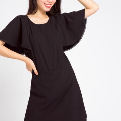 Áo Liền Quần Playsuits DRE073 (Đen Huyền Bí)