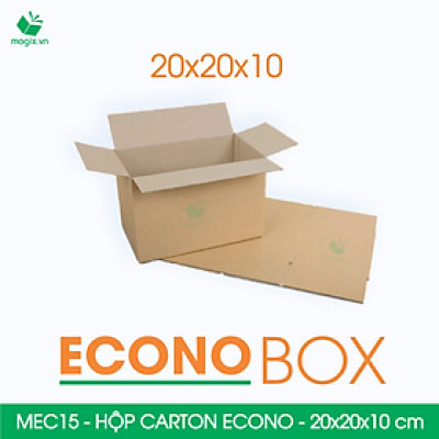 MEC15 - 20x20x10 cm - Combo 100 thùng hộp carton trơn siêu tiết kiệm ECONO
