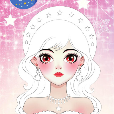 Sách - Trang Điểm Sáng Tạo - Bóc Dán Và Tô Màu - Công Chúa Thiên Hà