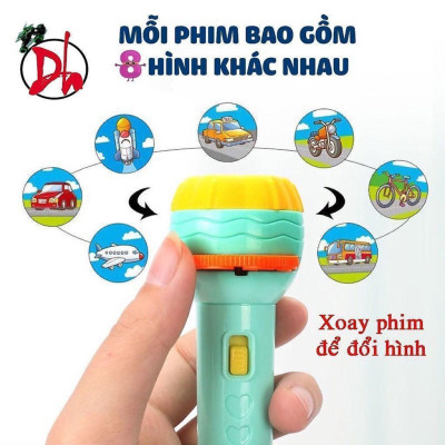 Đèn pin chiếu hình full bộ 80 hình cho bé thoả thích khám phá Đồ Chơi