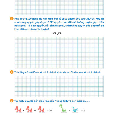 Phiếu Ôn Hè Toán Lớp 3 - Hành Trang Vững Kiến Thức Lên Lớp 4 (MEGA)