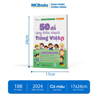50 Đề Tăng Điểm Nhanh Tiếng Việt Lớp 5 – Học Nhẹ Nhàng – Dễ Dàng Điểm Cao