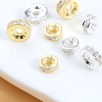 Combo 2 cái charm bạc vách ngăn hạt đính đá trang trí - Ngọc Quý Gemstones