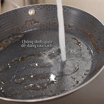 [Hàng chính hãng]Chảo inox iMat Hybrid Blackcube Pealla 28cm kèm vung,chống dính gốm Ceramic đen mới