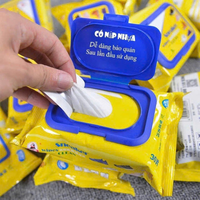 Khăn ướt lau giày gói 80 miếng, khăn lau đa năng, khăn vệ sinh túi xách balo