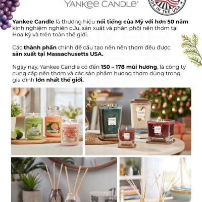 Nến hũ Yankee Candle size L - Soft Wool & Amber (623g)