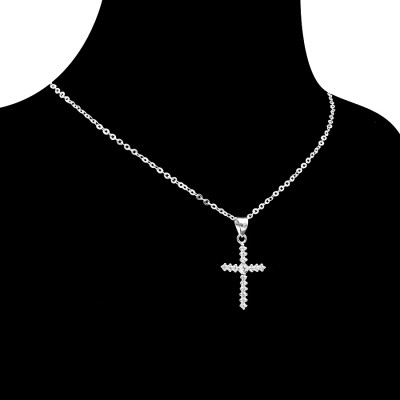 Dây Chuyền Nữ Thánh Giá Thập Giá BẠC HIỂU MINH DMD403