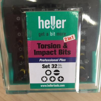 Bộ mũi bắn vít 32 món 2in1 HELLER Torsion & Impact Bits 293471
