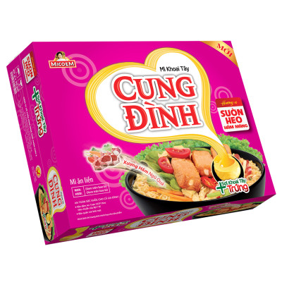 Thùng 30 Gói Mì Khoai Tây Cung Đình Hương Vị Sườn Hầm Ngũ quả