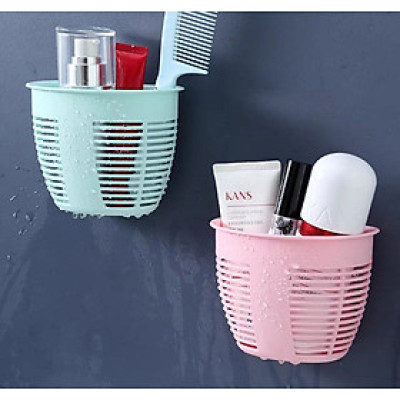 Giỏ rổ nhựa dán tường cao cấp đựng miếng rửa chén và nhiều vật dụng nhỏ như lược kéo bàn chải đũa thìa muỗng - rổ nhựa dán tường siêu dính không cần khoan tường bắt ốc vít