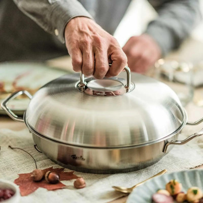 Chảo Fissler bằng thép không gỉ hình tròn Hàng chính hãng