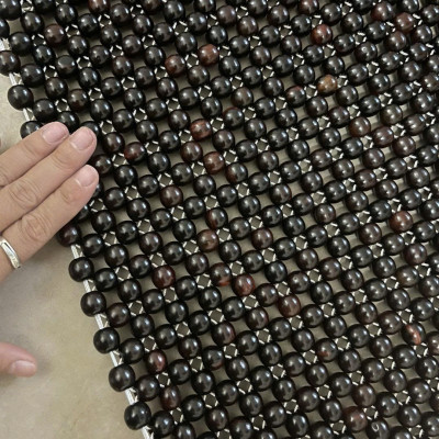 Chiếu Hạt Gỗ Cẩm Cao Cáp - Kích Thước 1,8mx2m hạt 1.2cm ( video , hình thật )