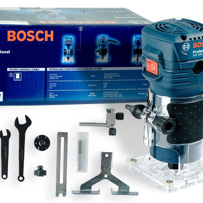 MÁY PHAY GỖ 550W 6MM BOSCH GKF 550 - HÀNG CHÍNH HÃNG