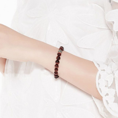 Vòng Đá Mắt Hổ Đỏ 8mm Ngọc Quý Gemstones w6