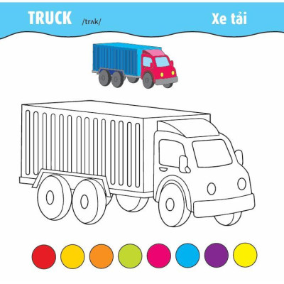 Sách - Tô Màu Phát Triển IQ EQ CQ - Ô Tô - Tàu Thuyền - Máy Bay - Song Ngữ Anh Việt - Tập 2 - Việt Thư