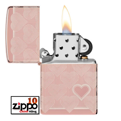 Bật lửa ZIPPO 49811 Heart Design - Chính hãng 100%