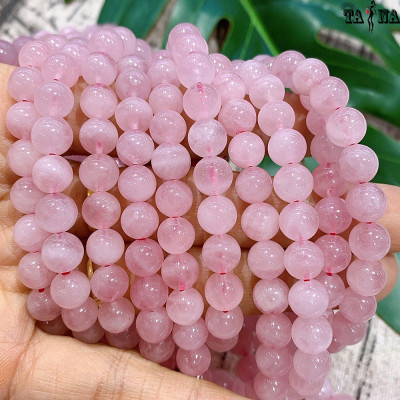 Vòng tay đá thạch anh hồng 4A hợp mệnh Hỏa, Thổ