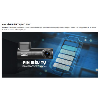 Camera Hành Trình Vietmap TS-C1 Full HD, Kết nối wifi ko dây, ghi hình vòng lặp - Hàng chính hãng