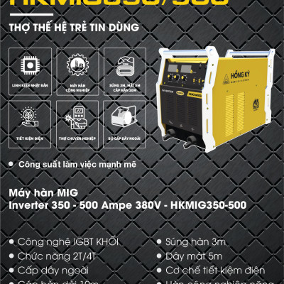 Máy hàn MIG Hồng Ký Master 350 Ampe 380V - HKMIG350