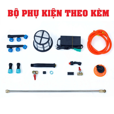 Máy Phun Thuốc Pin Lithium Boshun BS-20S2-12A, Dung tích 20L - Bơm đôi - Nạp 1 lần phun 30 bình - Bảo hành 12 tháng