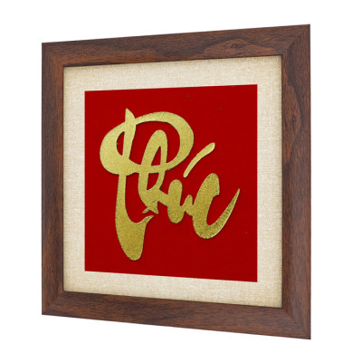 Tranh chữ Phúc thư pháp đúc đồng mạ vàng 24K: Quà tặng cao cấp, độc đáo cho đối tác, ban bè, người thân