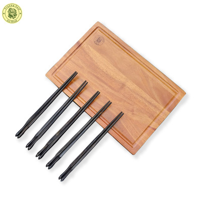 Đũa Gỗ Mun Tiện Búp Sen - Đồ Dùng Gia Dụng Nhà Bếp Thương Hiệu Trường Sơn (05 Đôi / Hộp)