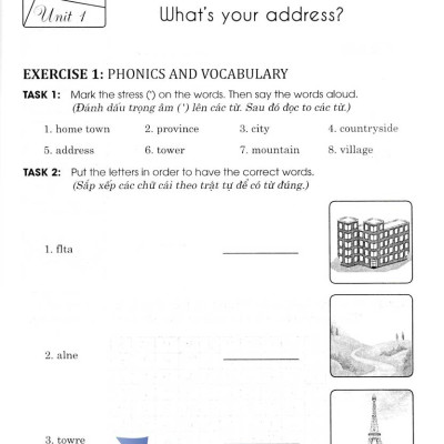 Vở Ôn Tập Hè Tiếng Anh 5