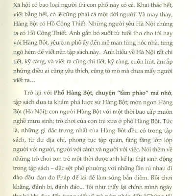 Phố Hàng Bột, Chuyện "Tầm Phào" Mà Nhớ