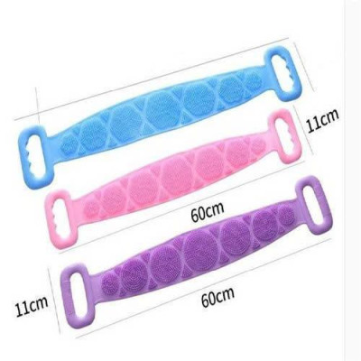 COMBO 4 CÁI ĐAI TẮM CỌ CHÀ LƯNG SILICON 2 MẶT - Dây Cọ Lưng Bằng Silicon Gai 2 Mặt Chức Năng Chà Và Massage Cơ Thể Khi Tắm  Bông Tắm Nhà Tắm