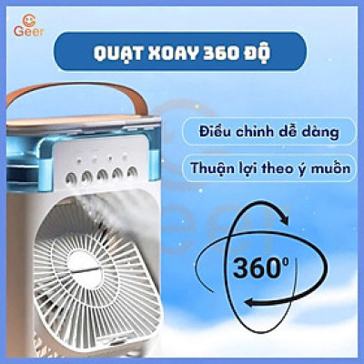 Quạt Phun Sương Điều Hòa Mini Để Bàn Cao Cấp | Có Đèn LED, ĐÈN TRANG TRÍ , ĐỒNG HỒ TREO TƯỜNG