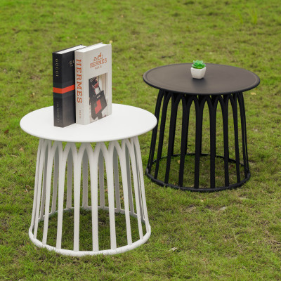 Bàn nhựa đúc cafe liền khối hình tròn, 2 màu trắng, đen ,  Sản phẩm chính hãng Cobi Home.