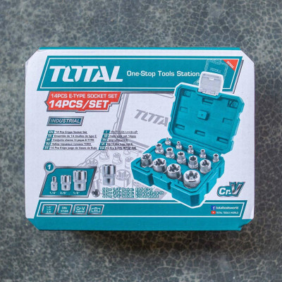 BỘ 14 ĐẦU TUÝP LOẠI E TOTAL THKTETS0114 - HÀNG CHÍNH HÃNG