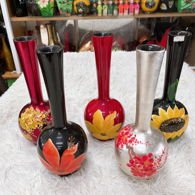 Bình tỏi cao sơn mài cao cấp Thanh Bình Lê cắm hoa, trang trí nhà cửa, văn phòng, làm quà tặng ý nghĩa