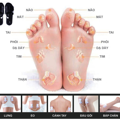 Máy Massage Xung Điện Nikio NK-105 - Máy Mát Xa 4 Miếng Dán + Dép Matxa Bàn Chân - 8 Chế Độ và 15 Cấp Độ Tùy Chỉnh, Giảm Đau Nhức Toàn Thân, Cải Thiện Tê Bì Chân