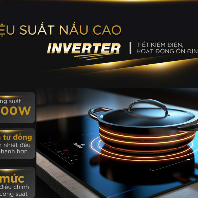 Bếp âm từ đôi BlueStone ICB-6821 (4000W) - Hàng chính hãng