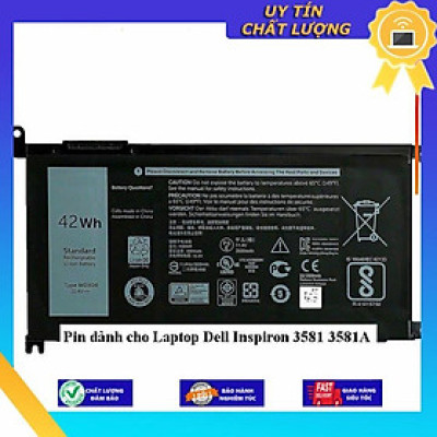 Pin dùng cho Laptop Dell Inspiron 3581 3581A - Hàng Nhập Khẩu New Seal
