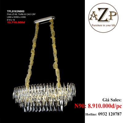 ĐÈN THẢ TRẦN PHA LÊ / ĐÈN THÔNG TẦNG TRANG TRÍ PHÒNG KHÁCH / PHÒNG NGỦ / CẦU THANG / KHÔNG GIAN SANG TRỌNG AZP-8163 phong cách đương đại, hàng nhập khẩu AZP