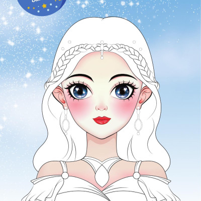 Sách - Trang Điểm Sáng Tạo - Bóc Dán Và Tô Màu - Công Chúa Thiên Hà