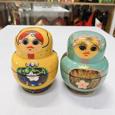 Bộ 3 Búp bê Nga sơn mài cao cấp Thanh Bình Lê quà tặng ý nghĩa, trang trí bàn, kệ, tủ, nhà cửa, văn phòng, đựng trang sức