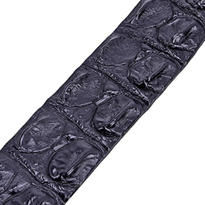 Thắt Lưng Nam Da Cá Sấu Nguyên Con Đầu Kim Bát Gài Huy Hoàng HT4762 - Đen