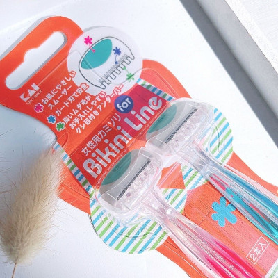 Set 2 dao cạo vùng Bikini nội địa NHẬT BẢN - Tặng túi zip 3 kẹo mật ong Senjaku