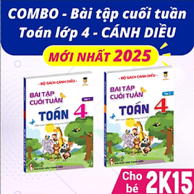 Sách - Combo Bài tập cuối tuần Toán 4 Cánh diều Học kì 1 và Học Kì 2 (2 cuốn) VietJack
